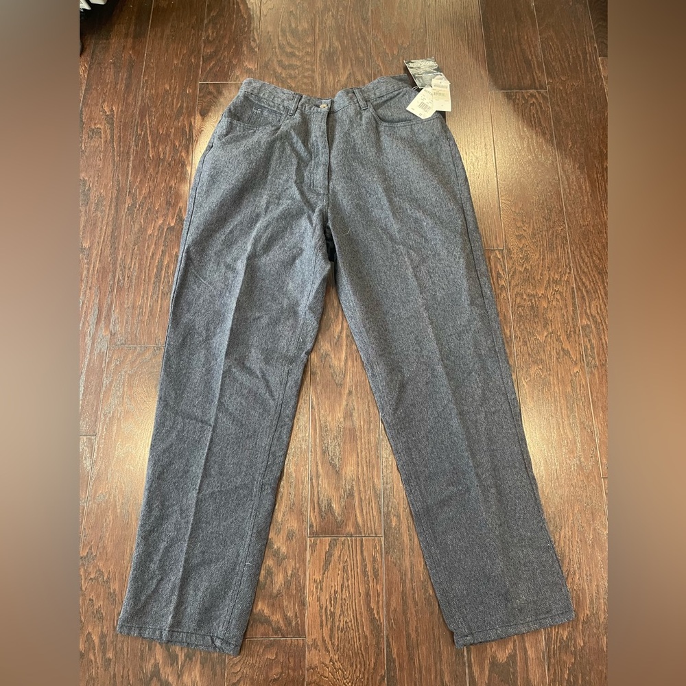 Woolrich High Rise  Navy Pant Women Size 12 NEW vintage